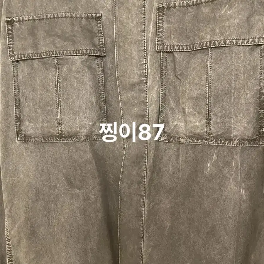 [46] 준지 22fw 그레이 가먼트다잉 아웃포켓 셔츠