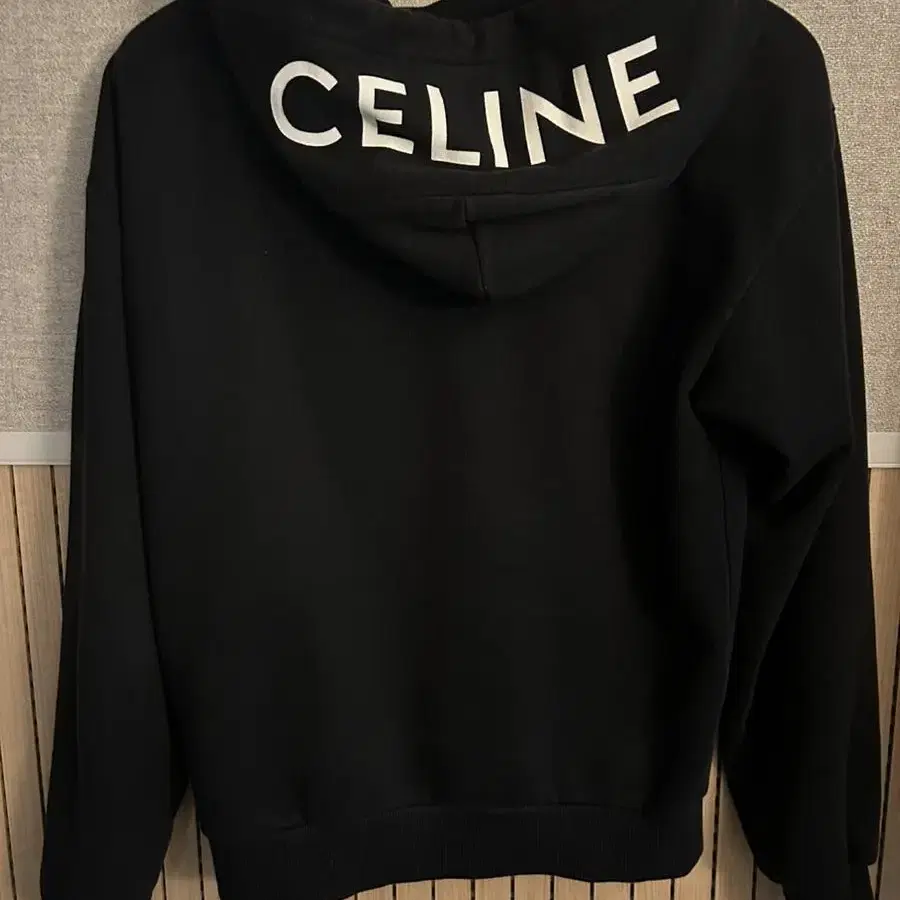 셀린느 celine 백로고 후드집업 블랙