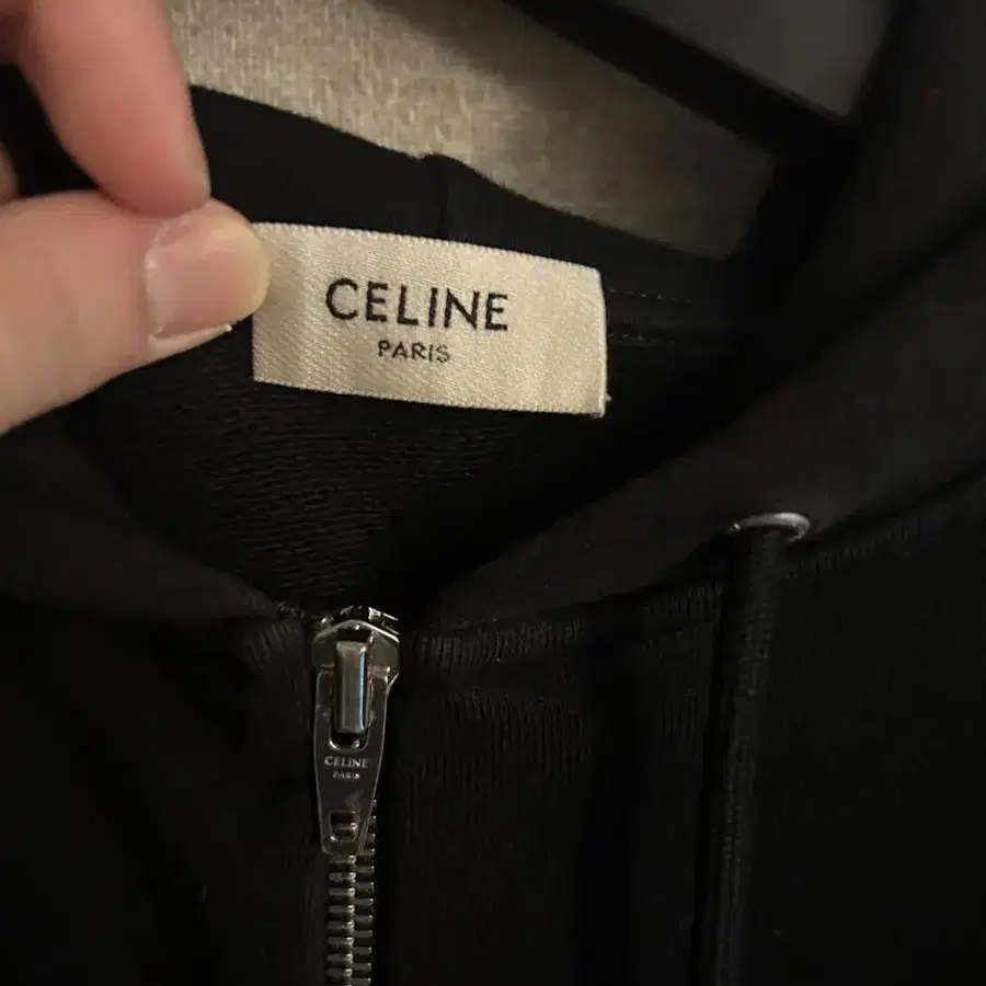 셀린느 celine 백로고 후드집업 블랙