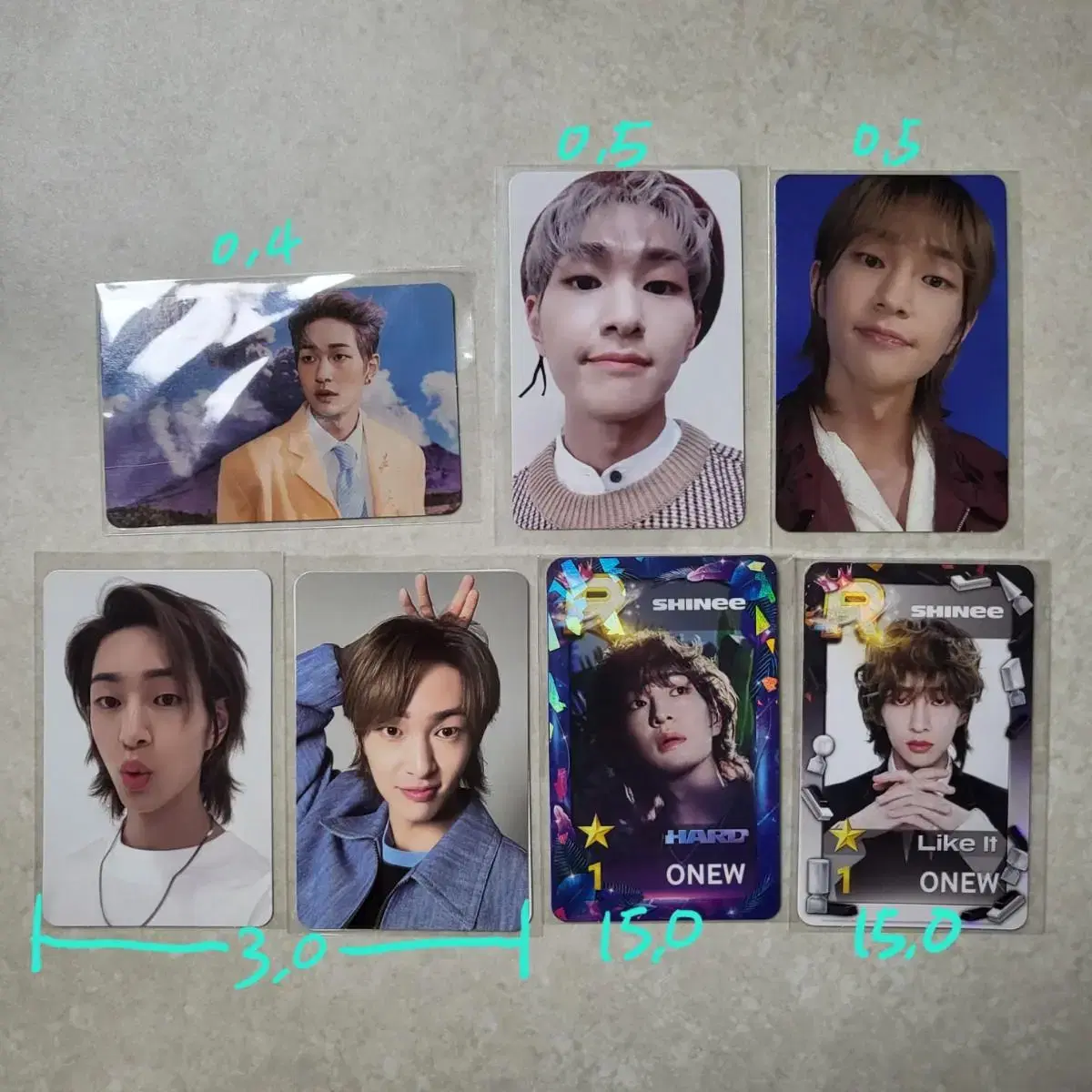 Onew photocard wts Jingyi Shuem 15th Anniversary MD pre-order benefit shinee Donkolmi Hard Alpo