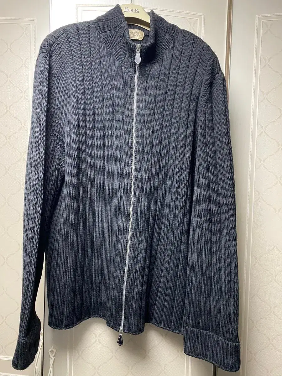 Hermès Wool Zip-up High Neck Jacket