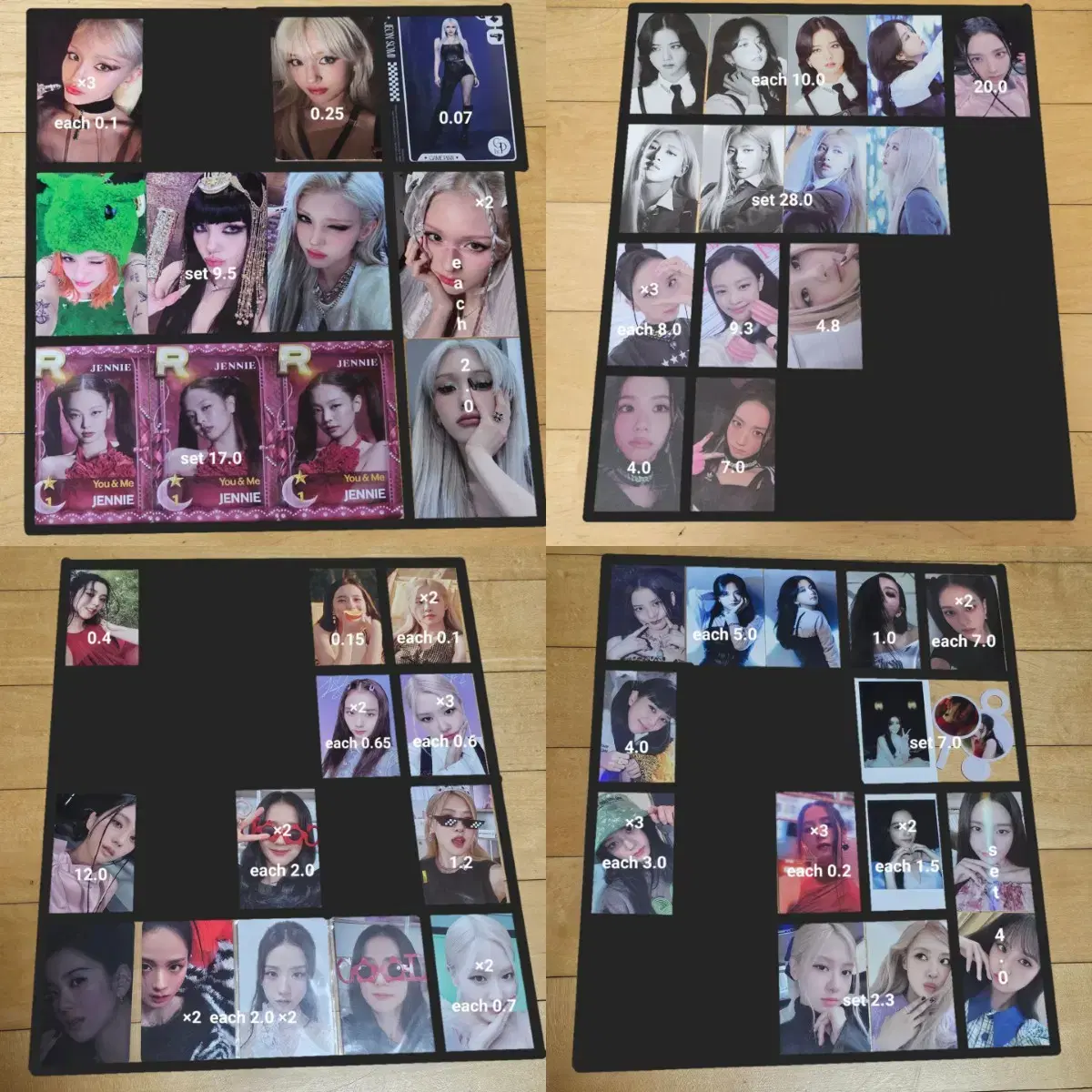 Black pink jisoo jennie rose lisa jeon somi photocard photocards wts sells