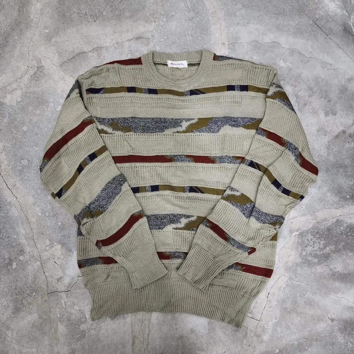 Wood Excel Ethnic Camo Pattern Knit Japan