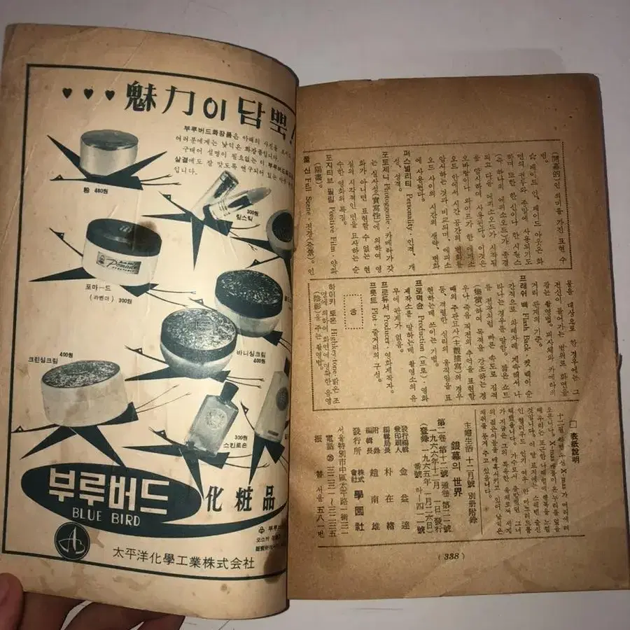 고전 1966년 옛날 영화 잡지 판매/ 고서/은막의 세계 현대 영화백과