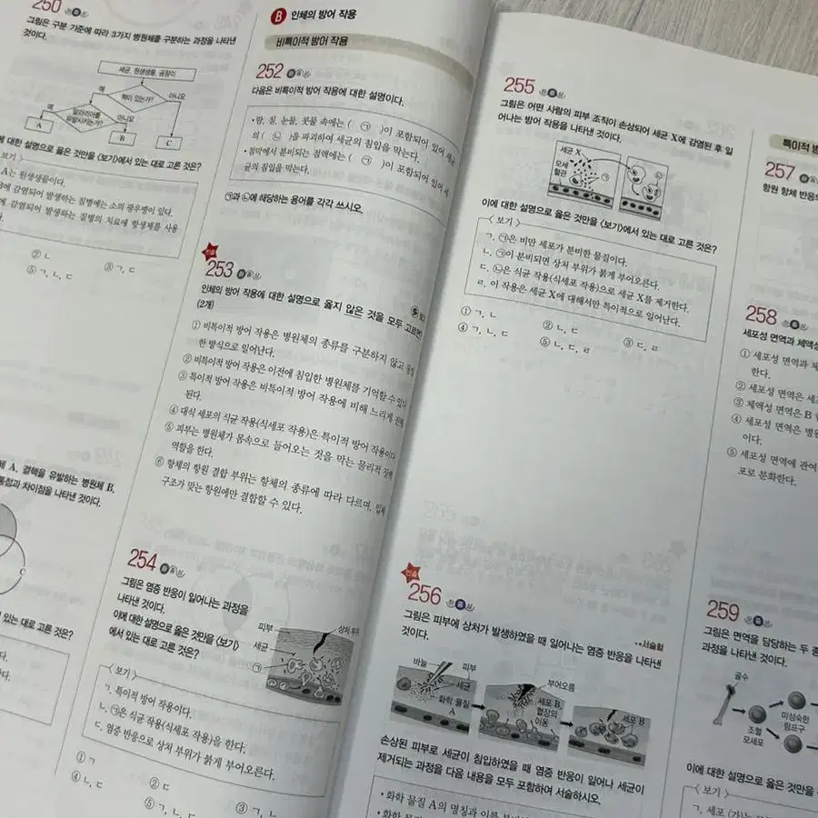 생명과학 - 완자 기출 pick 600제 + 백호 문제집