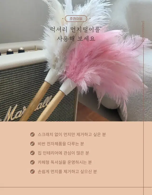 고급 타조먼지털이개