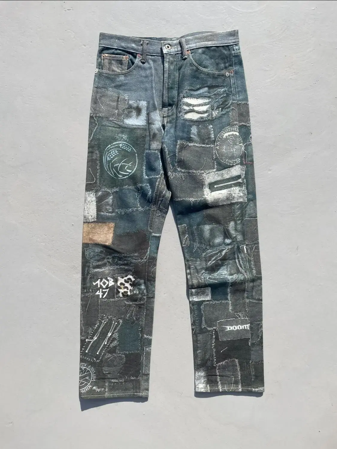 Doublet Silk Photo Printed Denim Pants