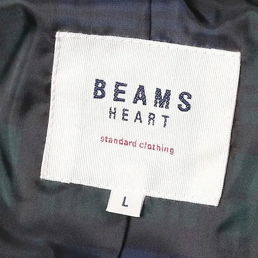 빔즈 하트 [Beams Heart] 네이비 후드 퀼팅 롱 자켓