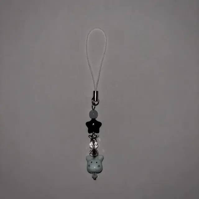 토끼 스타 비즈 키링 beads keyring