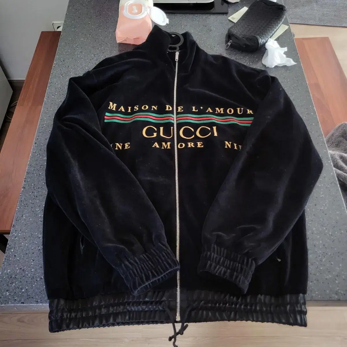 Gucci Velvet zip-up jacket size L