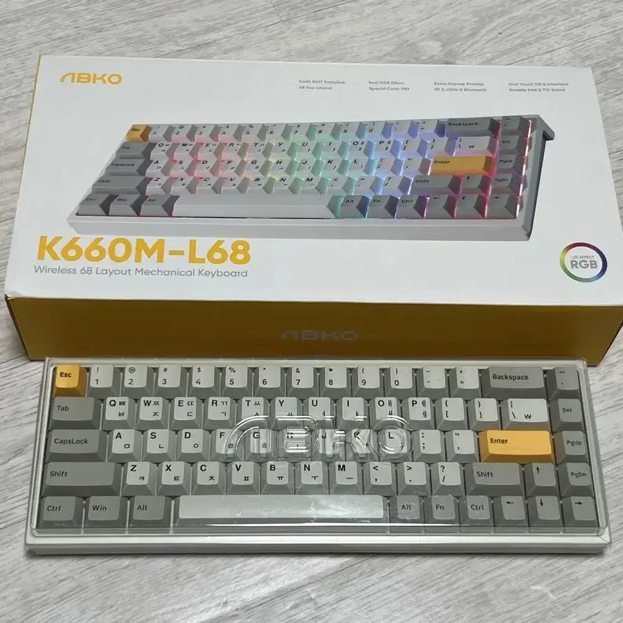 앱코 키보드 블루투스 앱코 k660m-l68 두번사용