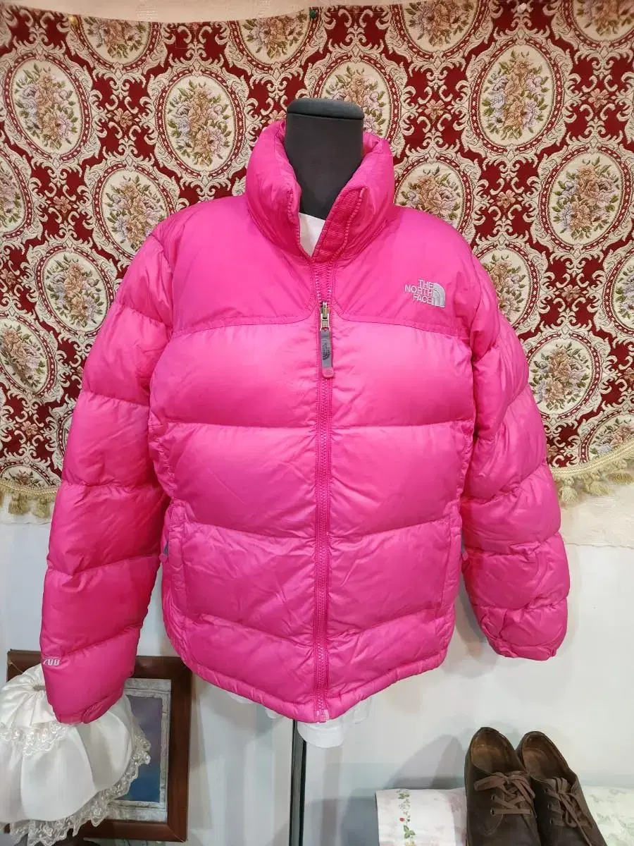 The North Face 700 Pink Nubby Goose Padded Jumper