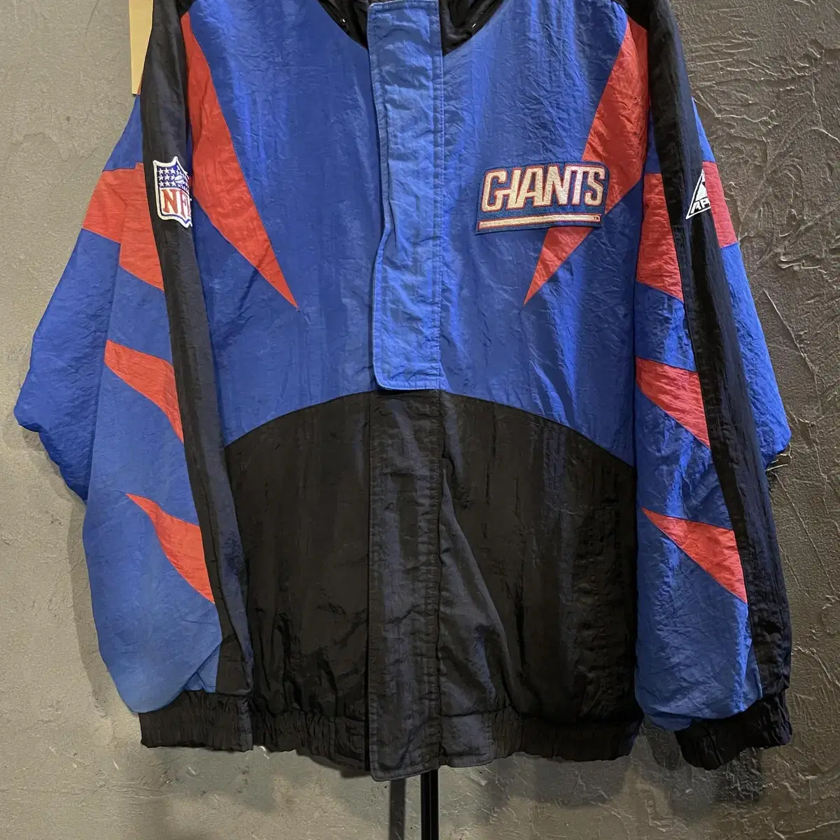 90s 올드스쿨 NFL 뉴욕 자이언츠 패디드 바람막이 자켓 오버핏 빈티지