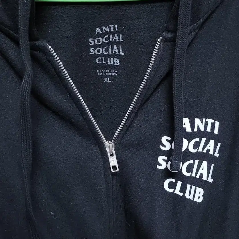 [XL] 안티소셜클럽 ASSC 후드 집업 블랙