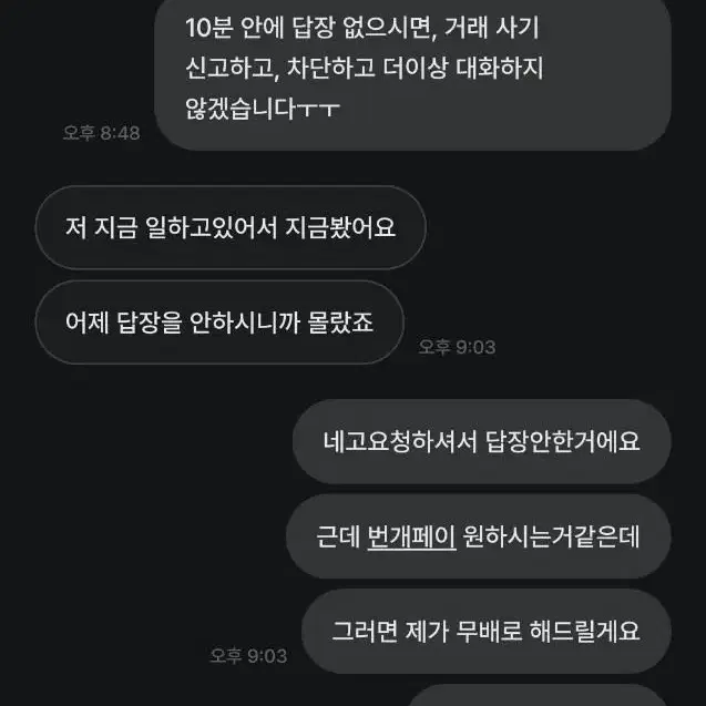 페이 사기꾼 상점 '오류동삼' 박제