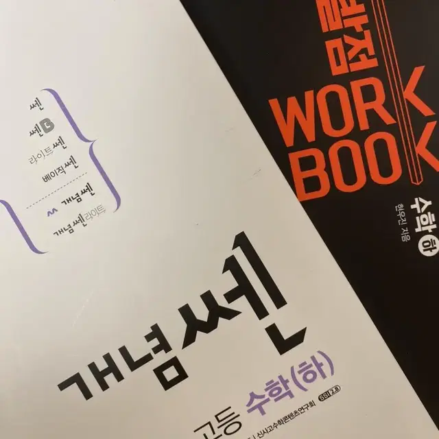 개념쎈 수(하), 시발점 워크북 수(하)