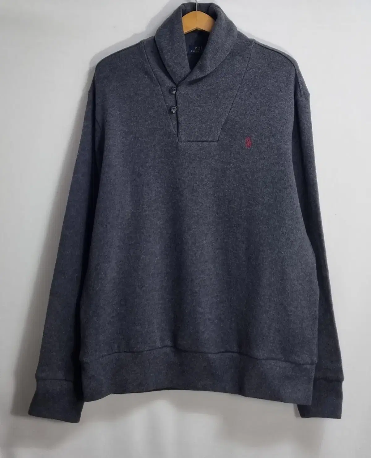 L(100) Polo Ralph Lauren Gray Shawl Kara Knit