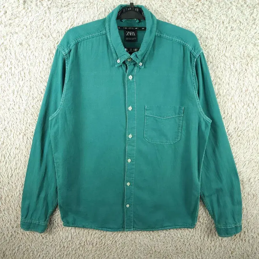 [Men's] ZARA Green Denim Shirt[Y3C-125]/VintageFren