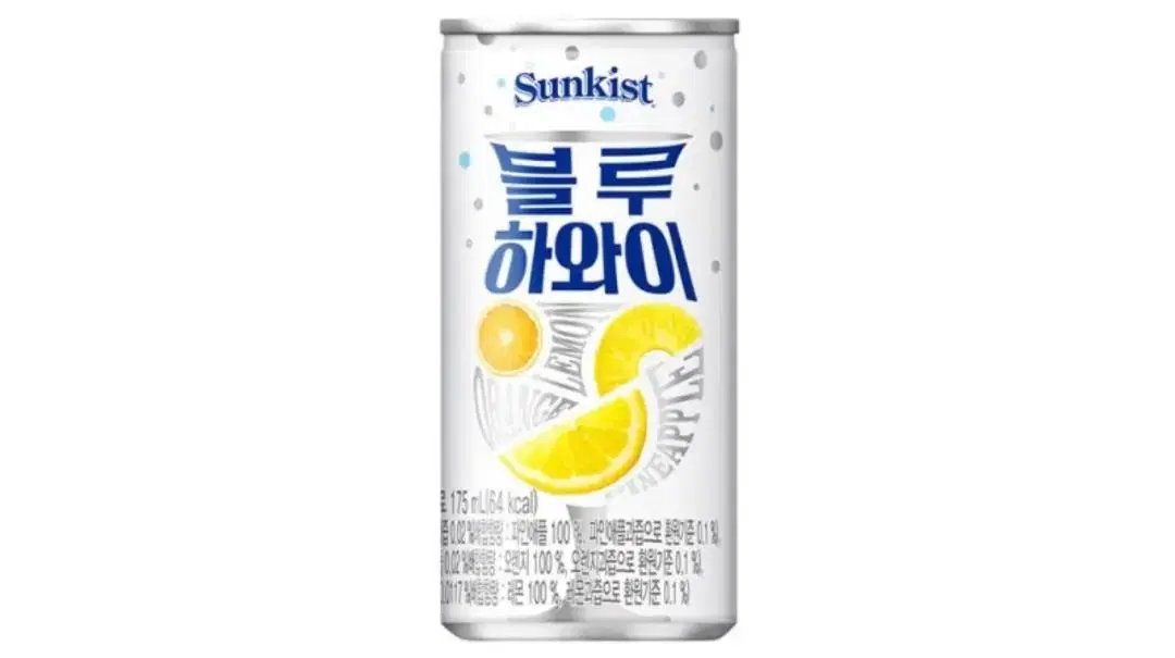 썬키스트 블루하와이 175ml 90캔 음료수