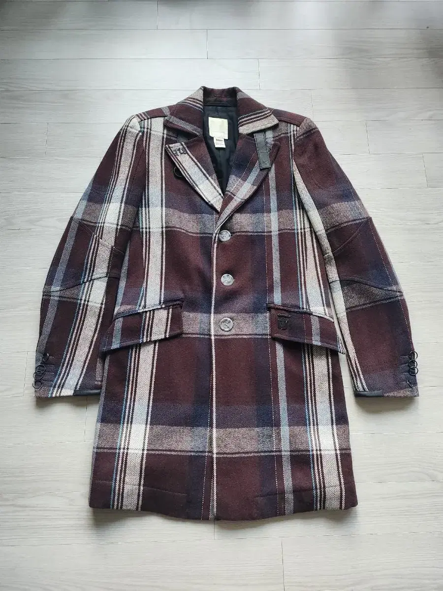 정품 디젤 Single Check Coat-Small