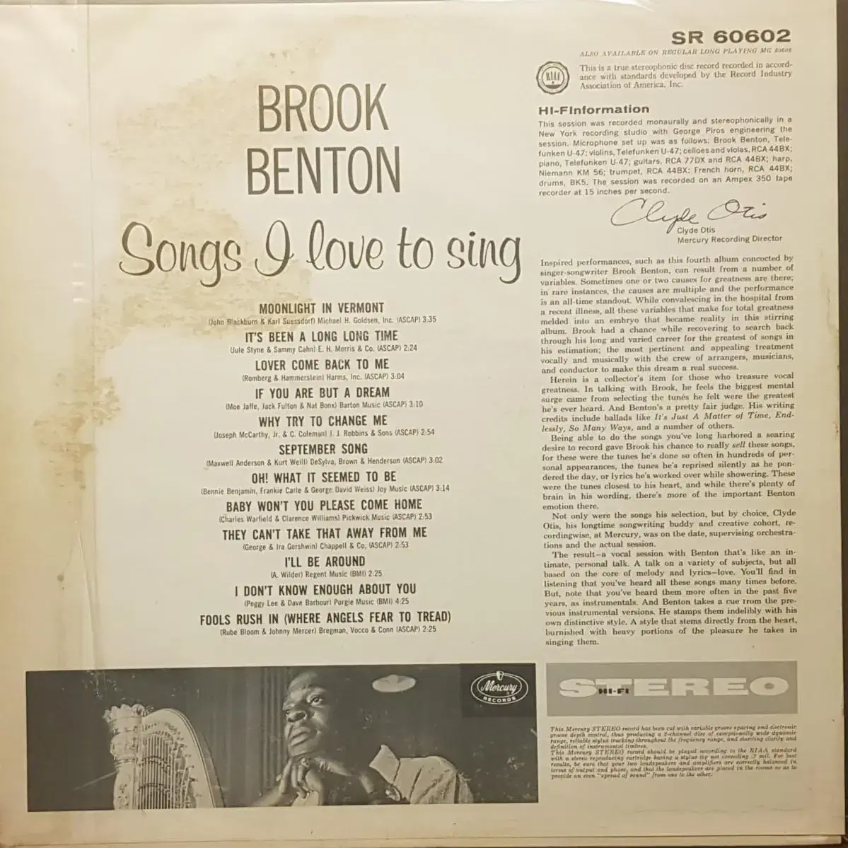 미국원반/Brook Benton LP