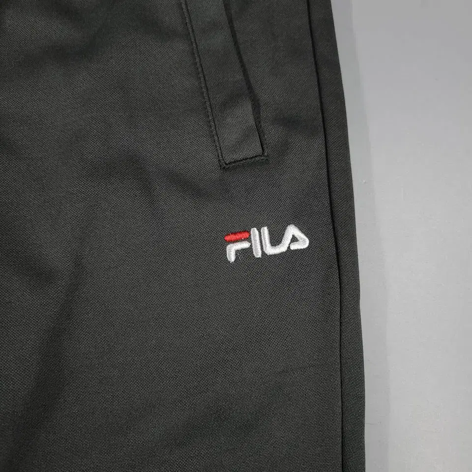 FILA 휠라 필라 딥그레이 자수로고 폴리 기능성 기모 밴딩 져지팬츠 트