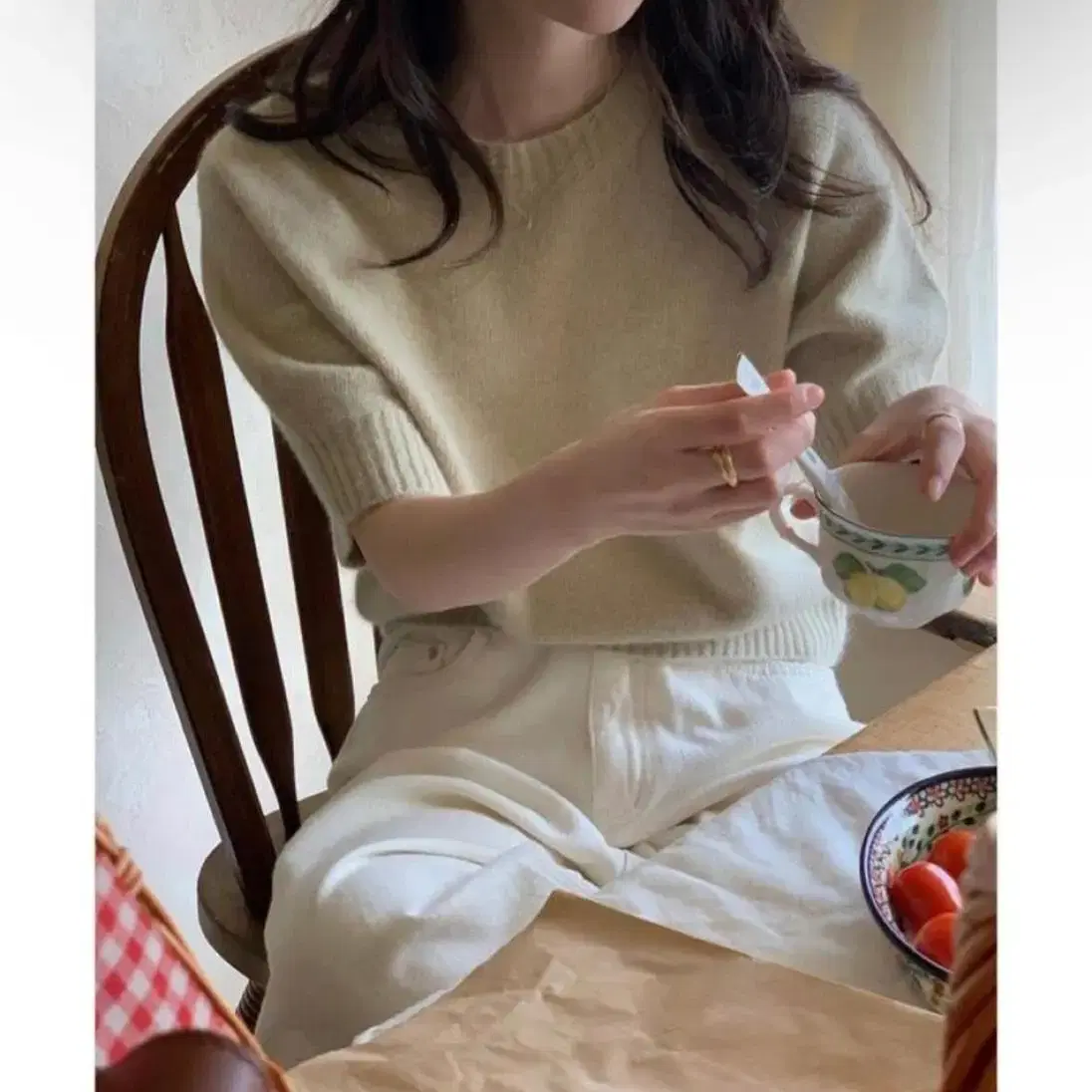 미뉴에트 Lero knit 카키베이지