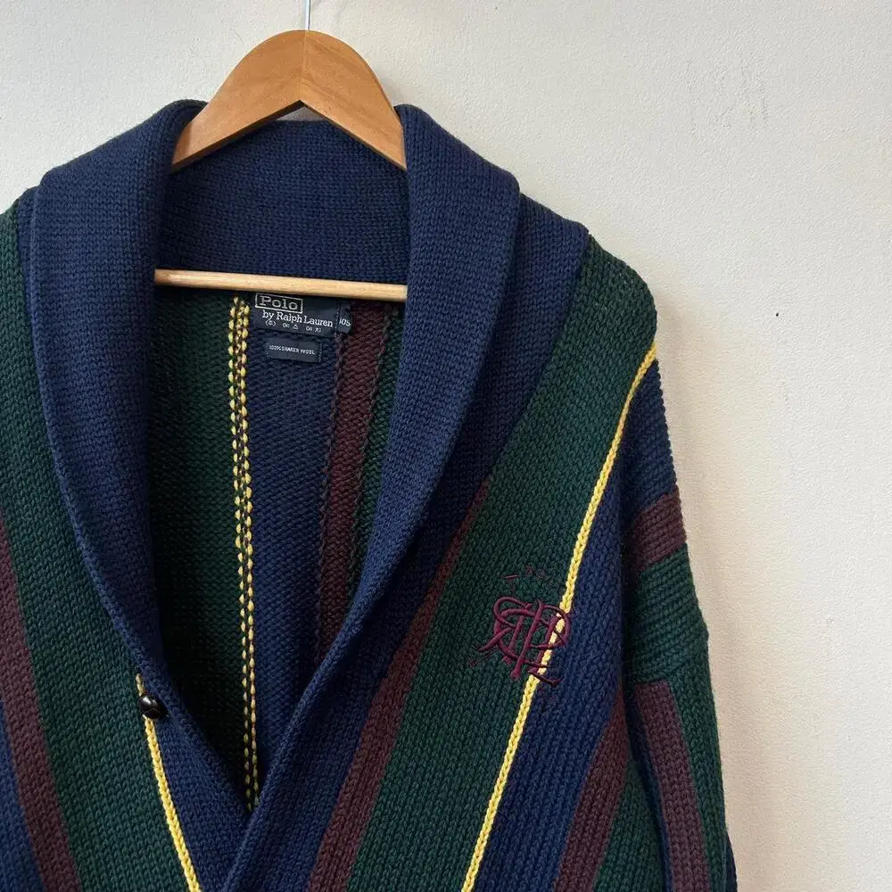 10468 - 80s-90s Polo Ralph Lauren Sholcara Wool Knit Cardigan