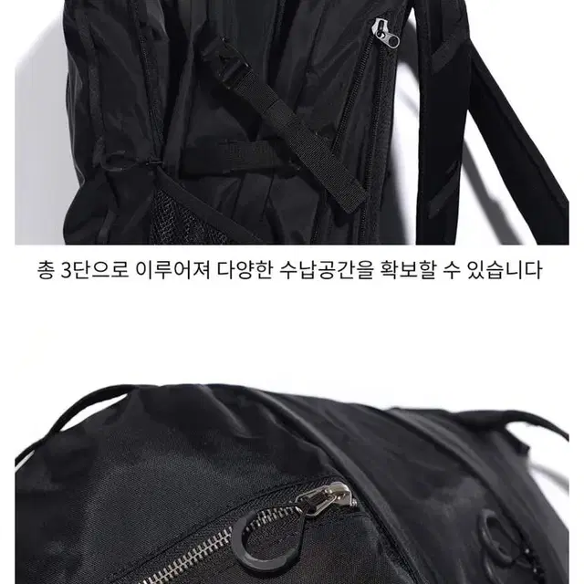 피스메이커 NYLON ZIP SQ BACKPACK (BLACK)