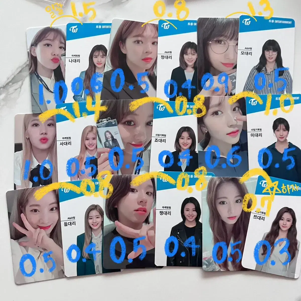 <<탈덕 처분>> twice photocards photocard sells