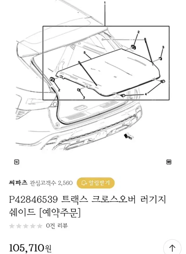 트랙스 크로스오버 러기지쉐이드