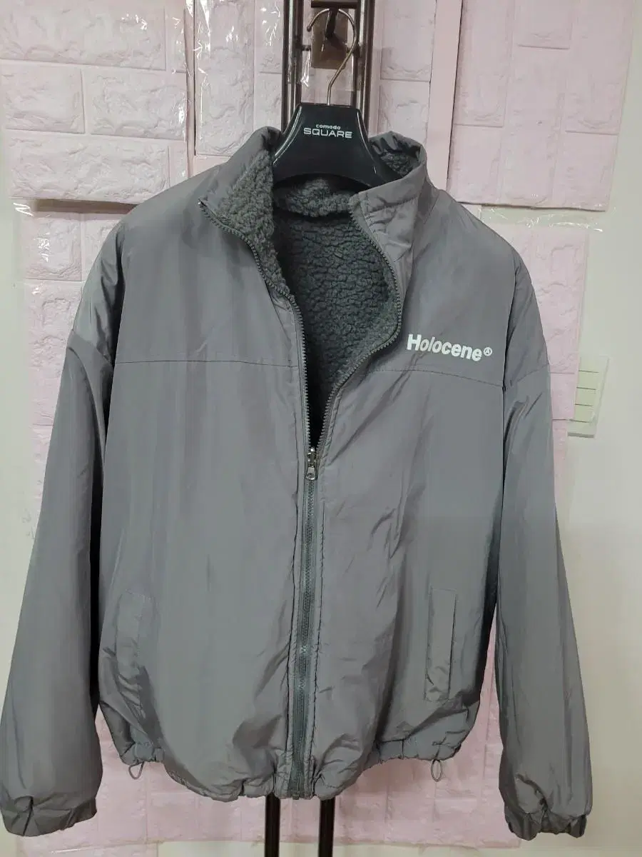 A0351)Holocene fleece puffer windbreaker jacket 120 overfit