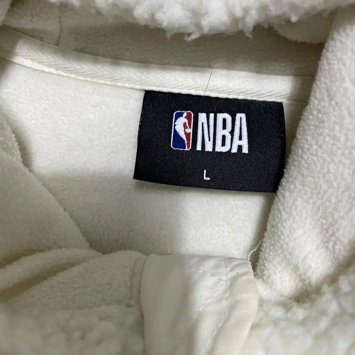 NBA 아이보리 양털 후드집업 L