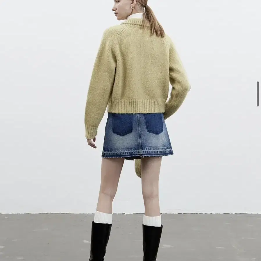 마리떼 프랑소와 저버 wrap denim skirt s