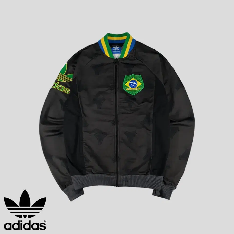 Adidas Dark Brown Brazil BloomType Tracktop Zip Up Jersey M-L