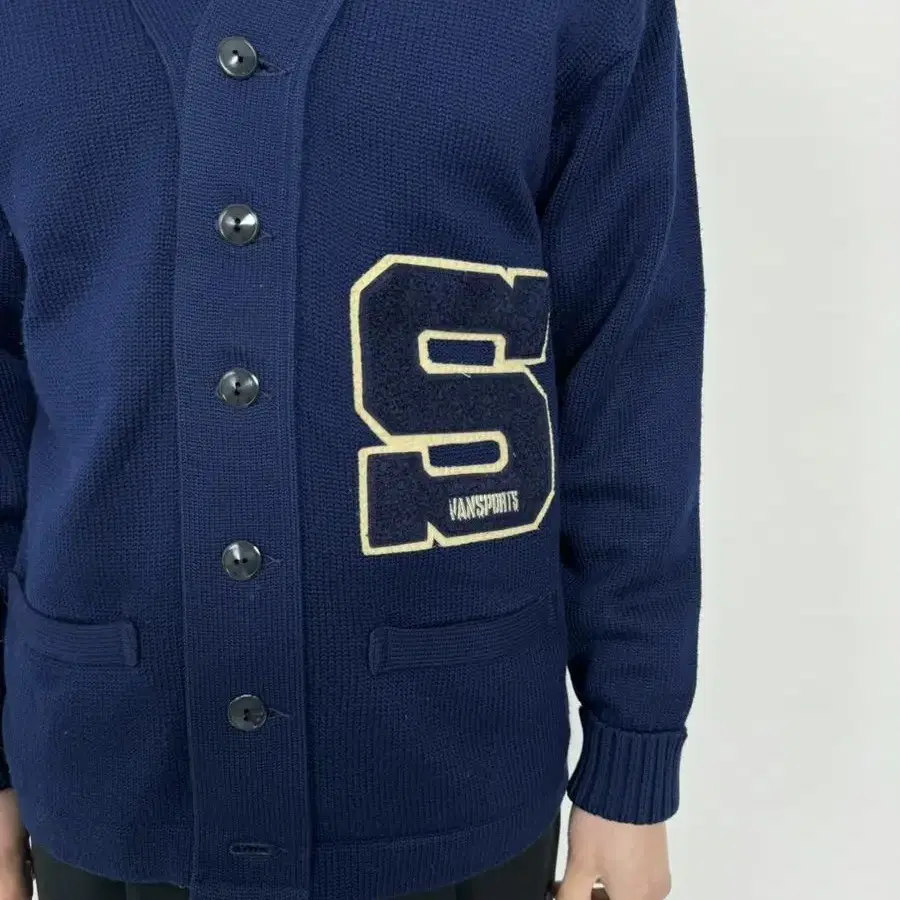 80s van sports letterman cardigan