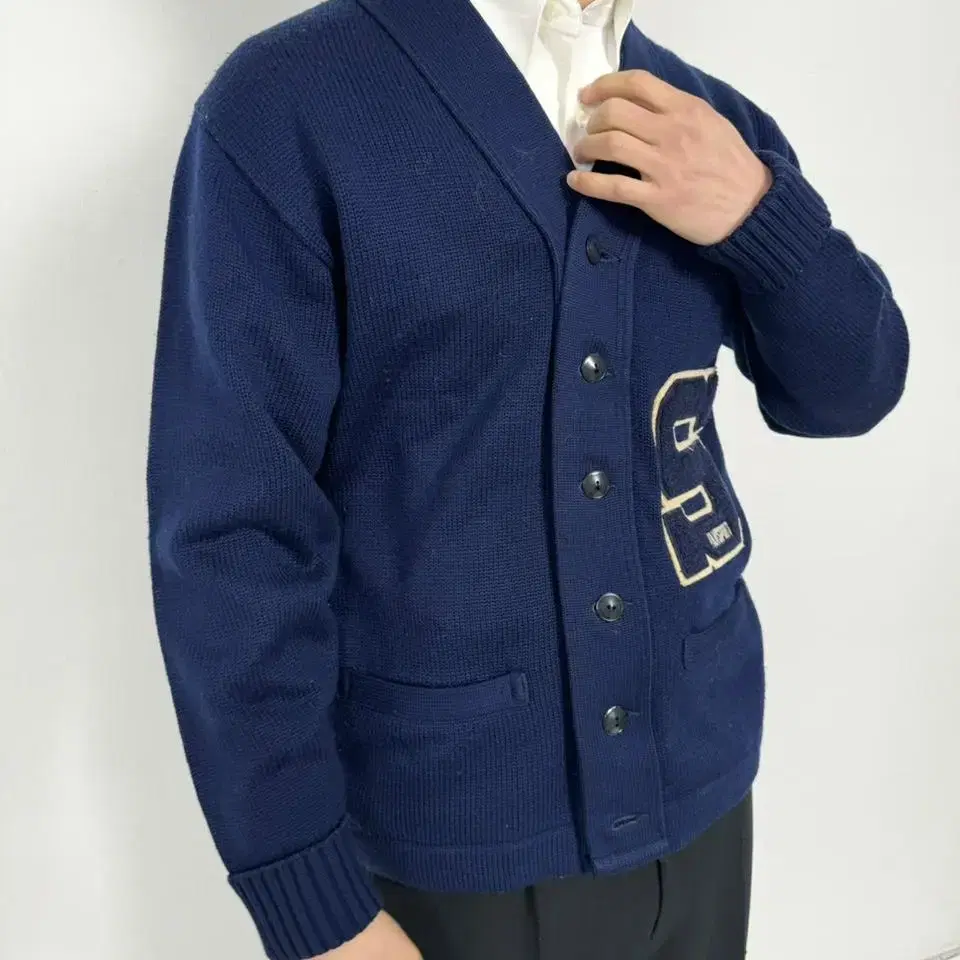 80s van sports letterman cardigan