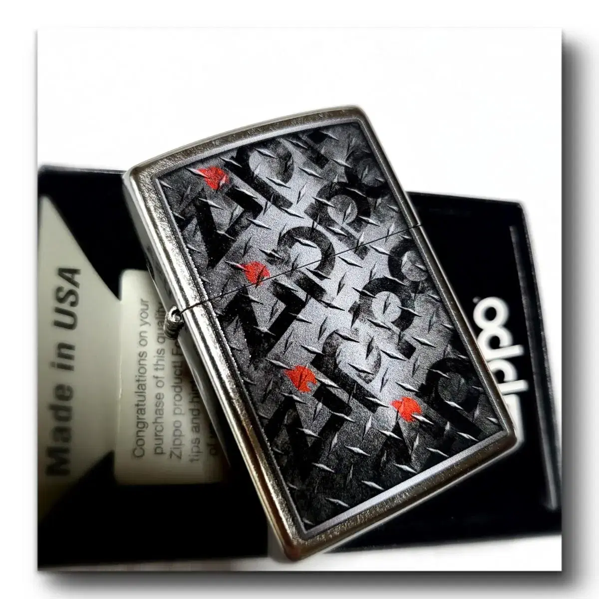 정품 29838 DIAMOND PLATE ZIPPO DESIGN 새 지포