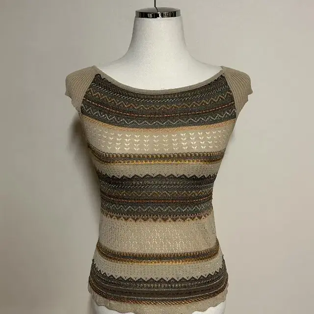 Bohemian knitted shirt 보헤미안 니트 반팔