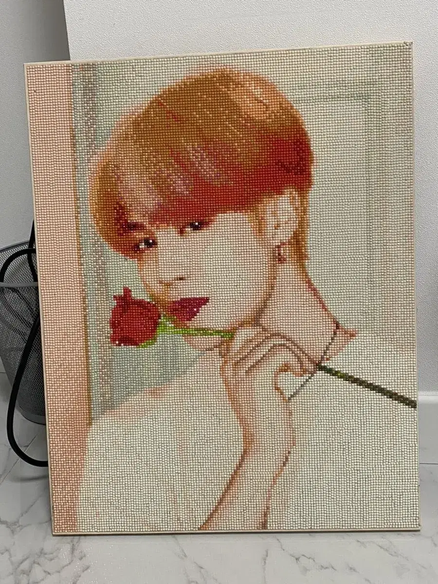 BTS jimin Jeweled Cross Canvas