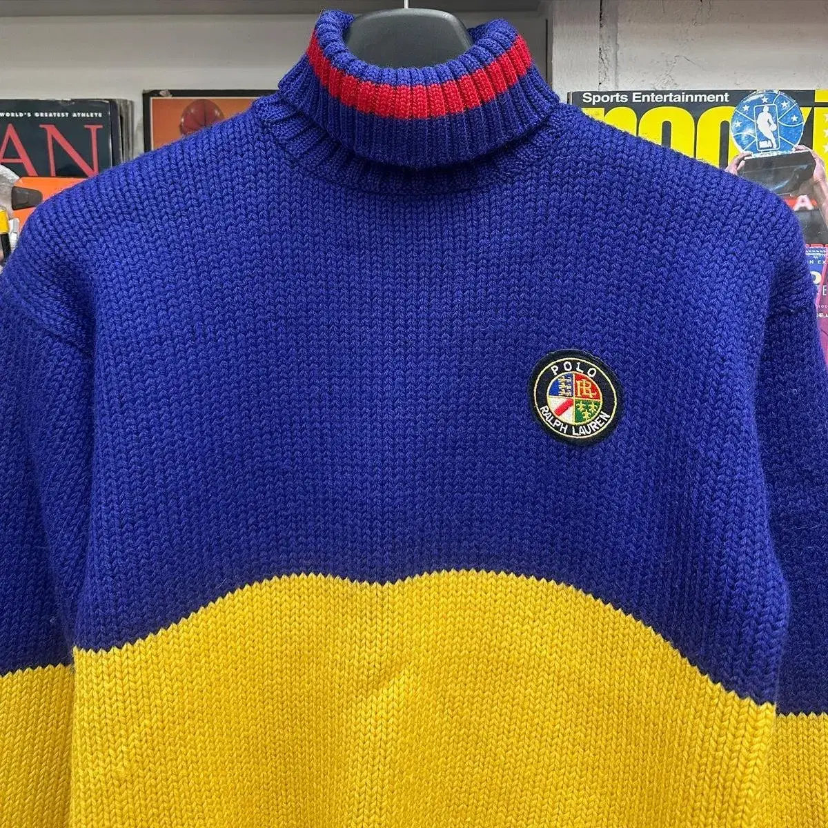 90s polo cookie patch turtleneck 폴로