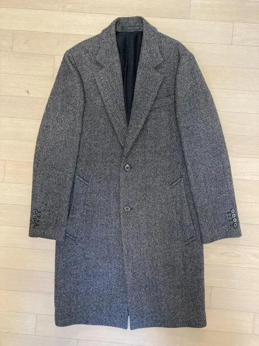 Solid Homme Wool and Cashmere Coat