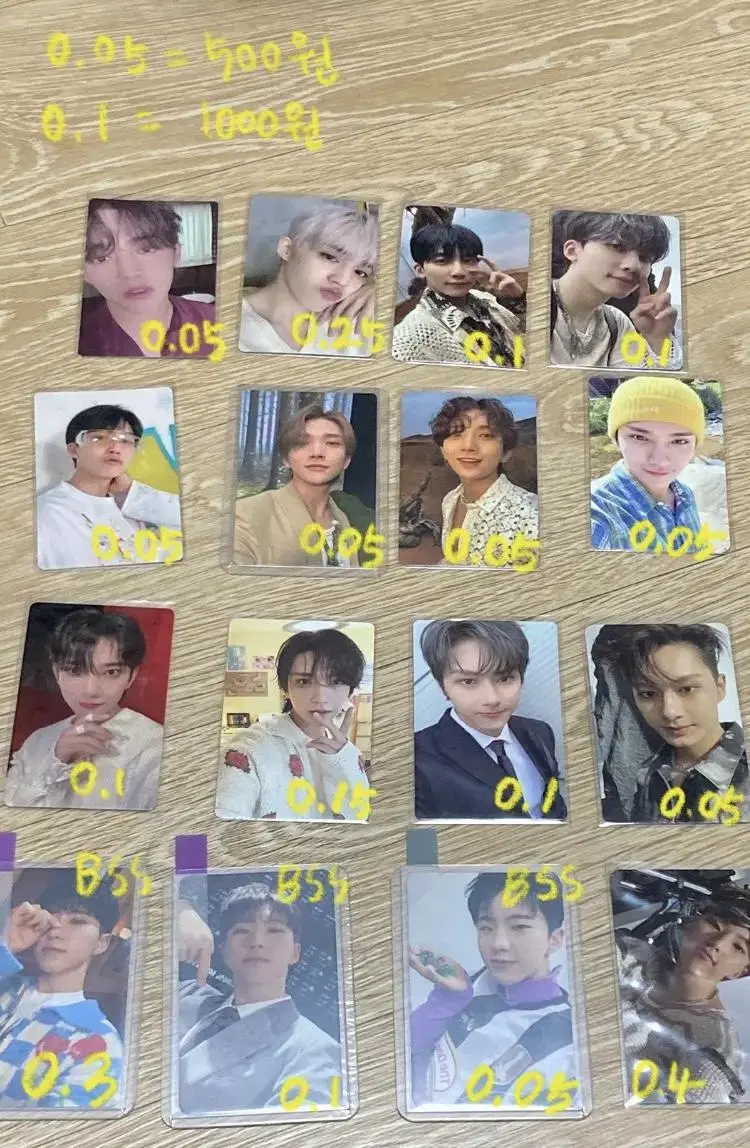 Seventeen photocards (I'll give you one for cheap!!!!!!! )