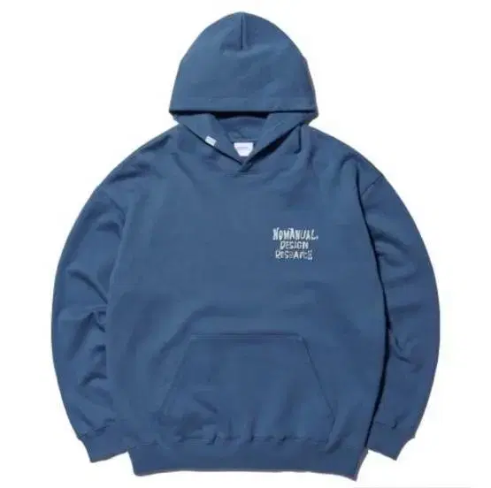 노매뉴얼 DOODLE LOGO HOODIE - LIGHT NAVY