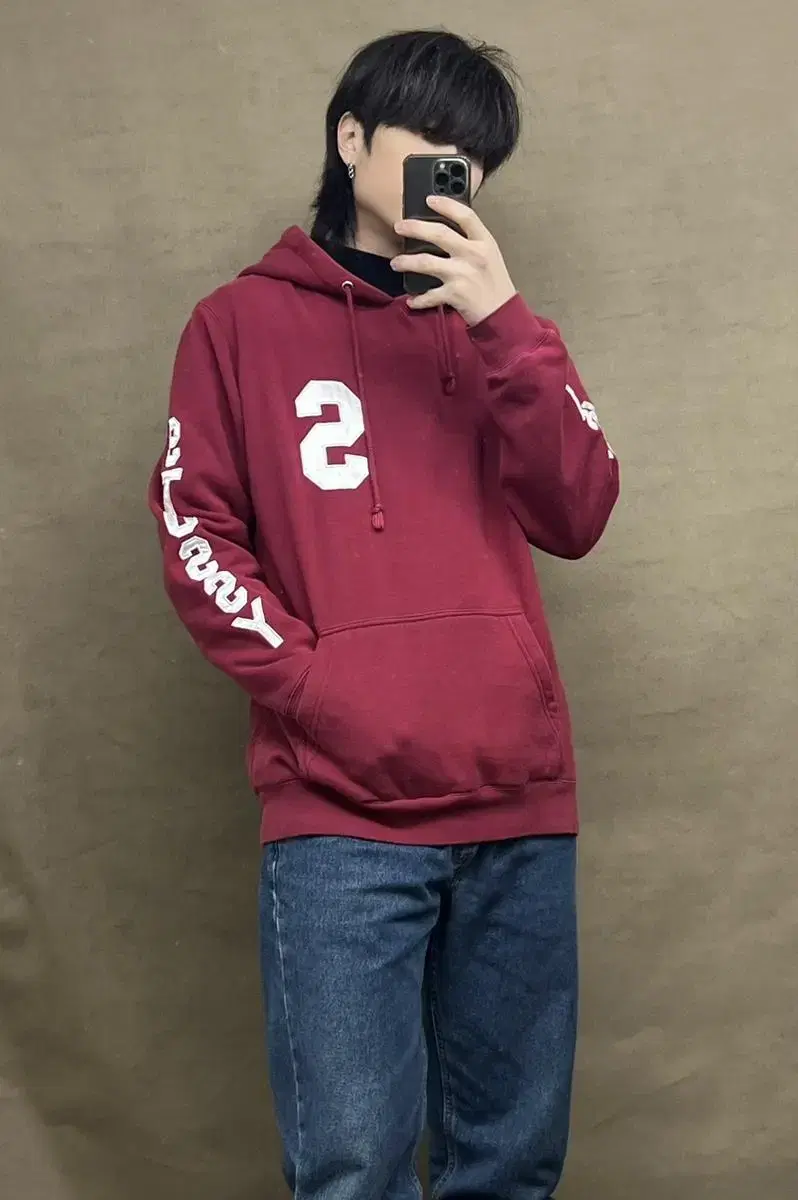 Stussy Burgundy Hoodie L