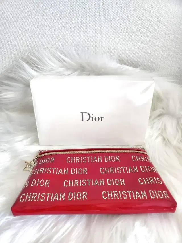 디올 dior 에나멜 레드 스터드 가방