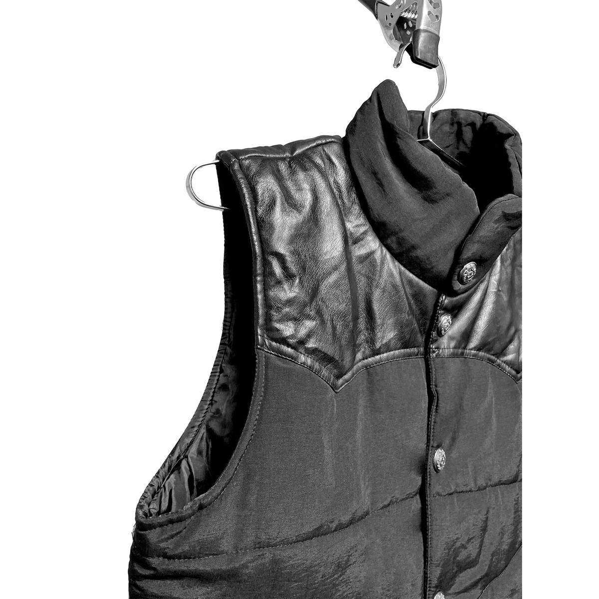 Chrome Gothic button Padded Vest