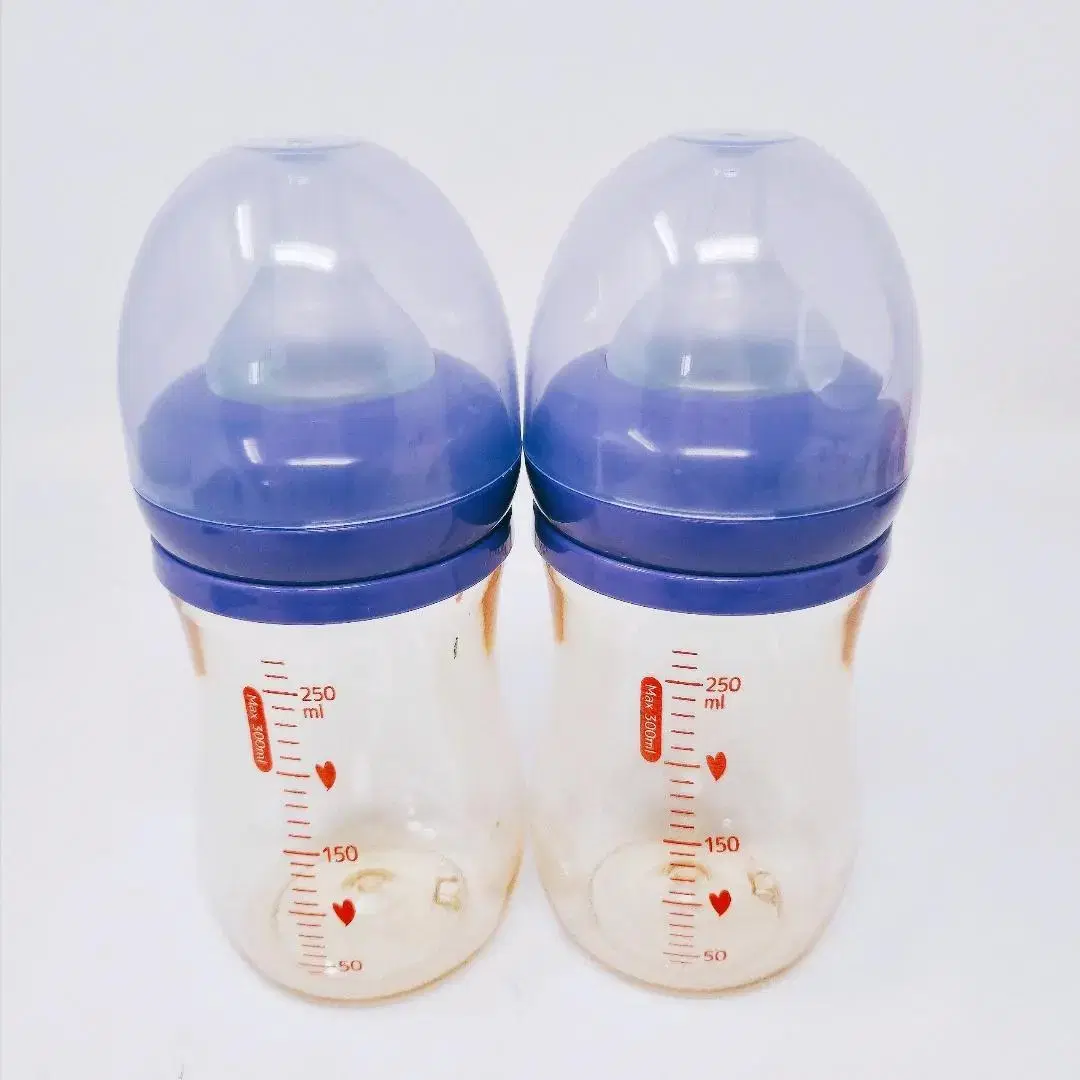 하이비 PPSU젖병300ml 2p(젖꼭지포함) 퍼플+퍼플 LL-9개월이상