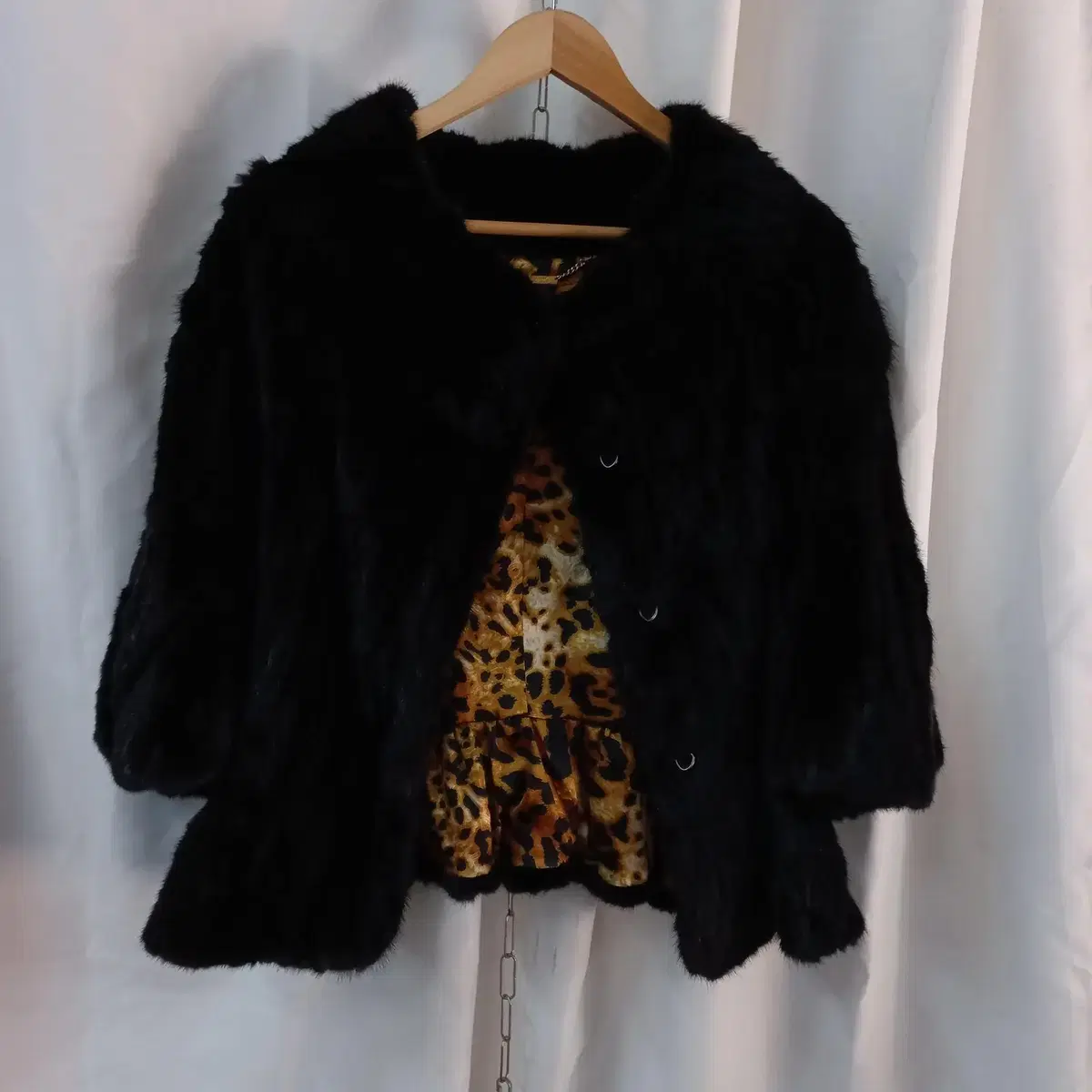 LeShop Natural fur mink jacket