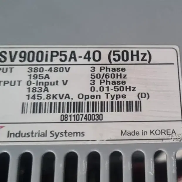 LS SV900iP5A-4O(50Hz) 90Kw 120마력 인버터